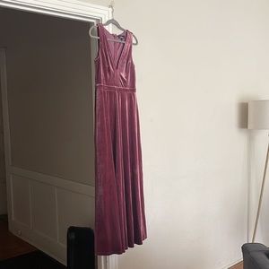 Lulu’s Beautiful Night Velvet Maxi Dress (hemmed)